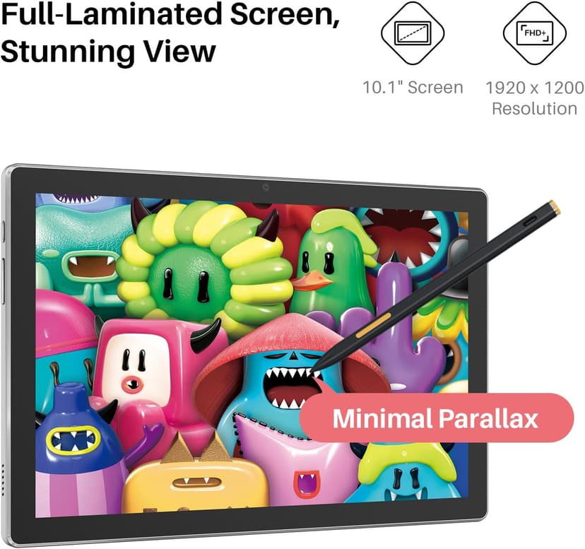 HUION Kamvas Slate 10 Standalone Drawing Tablet No Computer Needed with Full-Laminated Screen, 10.1-inch Digital Art Tablet with 4096 Levels Stylus Pen, Android 12, 8GB+128GB for Artist Beginner
