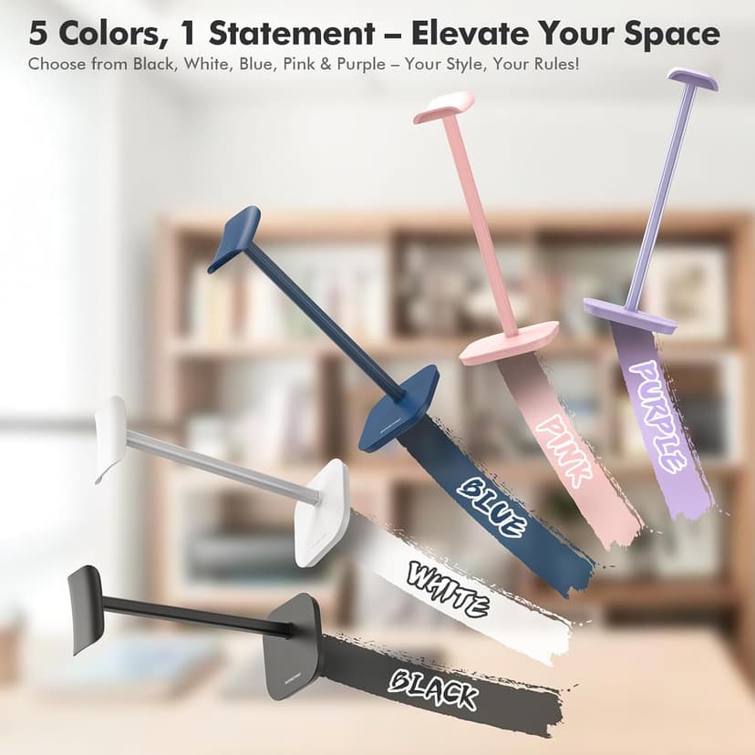Headphone Stand, Desktop Headset Holder (Purple) Heavy Base Desk Earphone Stand Aluminum Gaming Headset Hanger Rack for AirPods Max, AirPods, AirPods Pro, Beats, Bose