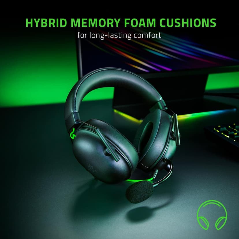 Razer BlackShark V2 X Wired Gaming Headset with 7.1 Surround Sound, 50mm Drivers, Noise Cancelling Mic