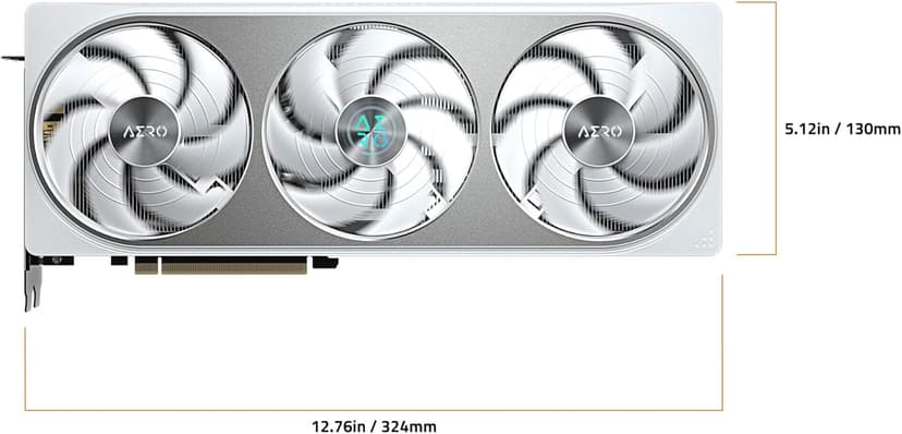 GIGABYTE GeForce RTX 5070 AERO OC 12G Graphics Card, 12GB 192-bit GDDR7, PCIe 5.0, WINDFORCE Cooling System, GV-N5070AERO OC-12GD Video Card