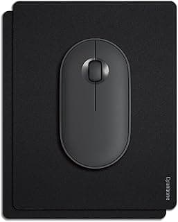 Mini Mouse Pad Small Size 2 Pack, Portable Mouse Pad for Laptop Waterproof, Cute Travel Mousepad Black with Non Slip Rubber Base for Wireless Mouse - 5.5 x 7 Inch