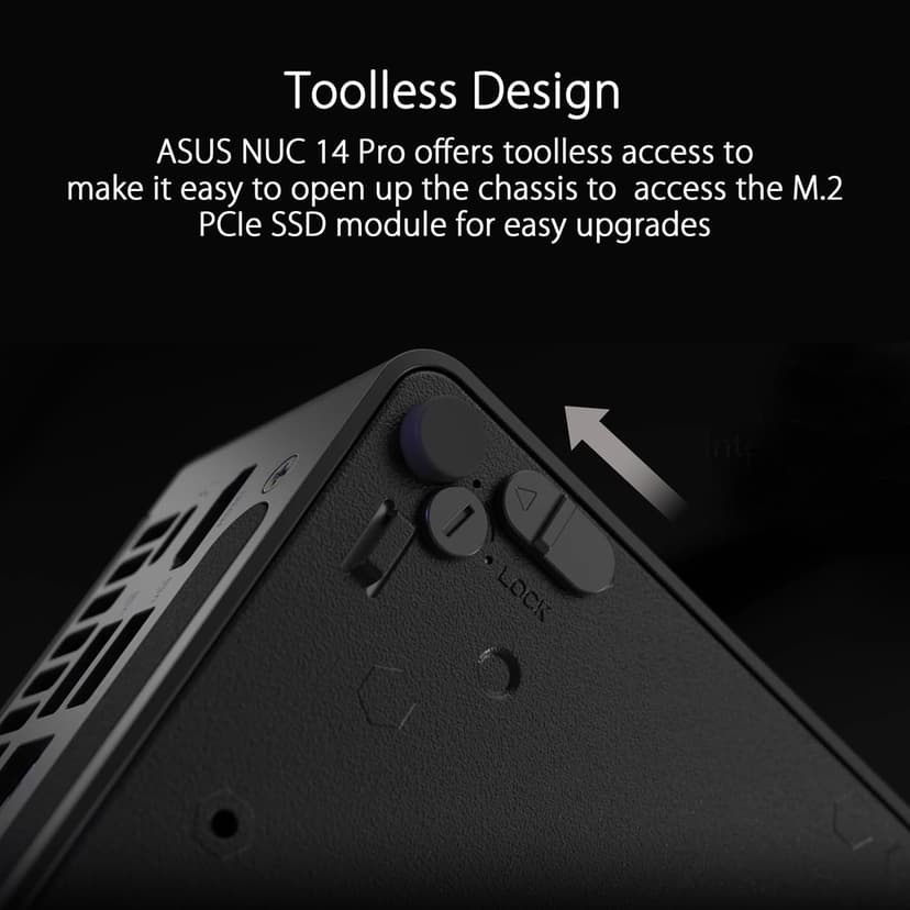 ASUS NUC 14 Pro Tall Full System Mini PC with Intel 14th Gen Core Ultra 7 155H, 32GB DDR5 RAM, 1TB PCIe G4x4 NVMe SSD, Thunderbolt 4,Win 11 Pro, Toolless Chassis Access, VESA Mount Included
