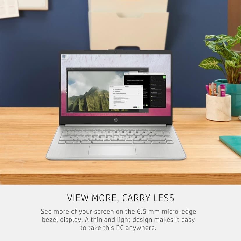 HP 14 Ultrabook • Intel 4-Core CPU • Back to School Limited Edition with Microsoft 365 • 16GB RAM • 1.6TB Storage (128GB OnBoard withHP 512GB P500 Portable SSD + 1TB OneDrive) • Win11 Pro • Silver