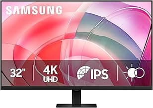 SAMSUNG 32" ViewFinity S7 (S70D) 4K UHD IPS HDR10 High Resolution Monitor, HDMI & DP Port, TUV-Certified, 2025, LS32D700EBNXGO