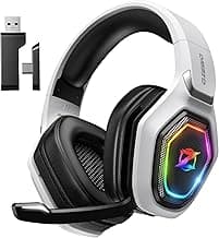 2.4GHz Wireless Gaming Headset for PC, Ps5, Ps4 - Lossless Audio USB & Type-C Ultra Stable Gaming Headphones with Flip Microphone, 40-Hr Battery Gamer Headset for Switch, Laptop, Mobile, Mac