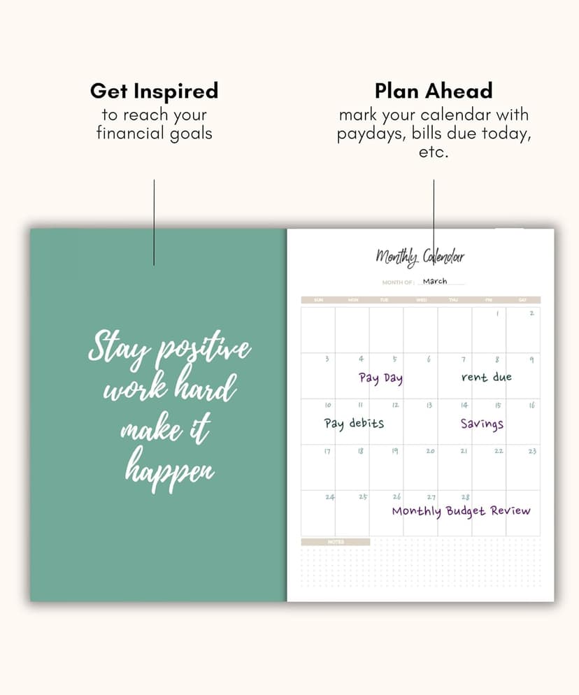 Lamare Budget Planner and Monthly Bill Organizer – Financial Planner with Expense Tracker Notebook, Debt Tracker & Budget Journal