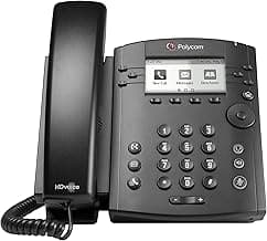 Polycom VVX300 Series Business Media Desktop Phone, PoE (2200-46135-025) Power Supply Not Included