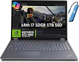 Lenovo ThinkPad P16 Gen 2 Mobile Workstation (16" FHD+ 100% sRGB, Intel Core i7-14700HX, 32GB RAM, 1TB SSD, NVIDIA RTX 1000 Ada) Laptop for Engineer, 1080P Webcam, IST HUB, Win 11 Pro (Renewed)