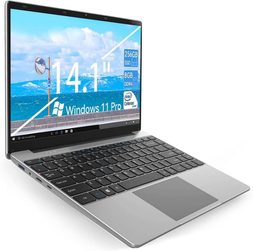 ANTEMPER 14.1 Inch Windows 11 Laptop Computer, 256GB SSD 8GB RAM, Intel Celeron N4020C(up to 2.8GHz), Full HD 1920x1080 Laptops, Mini HDMI, USB3.0, Webcam, TF Card, Type-c, 5000mAh Battery, Gray
