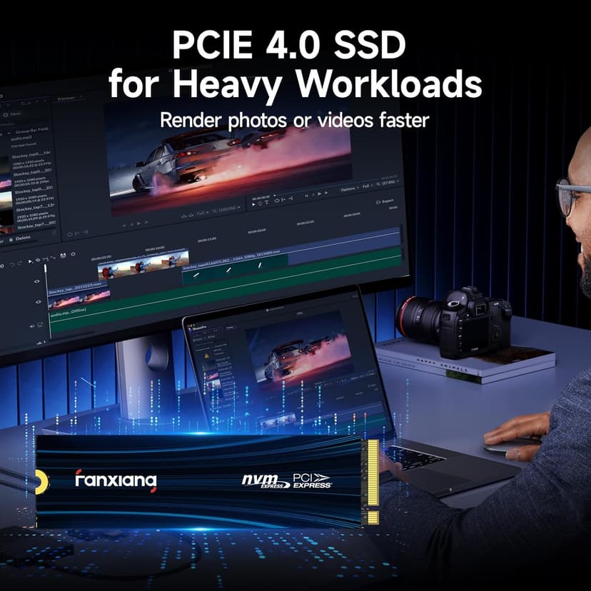 2TB NVMe SSD PCIe Gen 4 Gaming SSD for PS5, Up to 7100MB/s M.2 2280 SSD Compatible with PS5 Storage Expansion, Internal Solid State Drive for Gamers, Professionals, Creators S880E