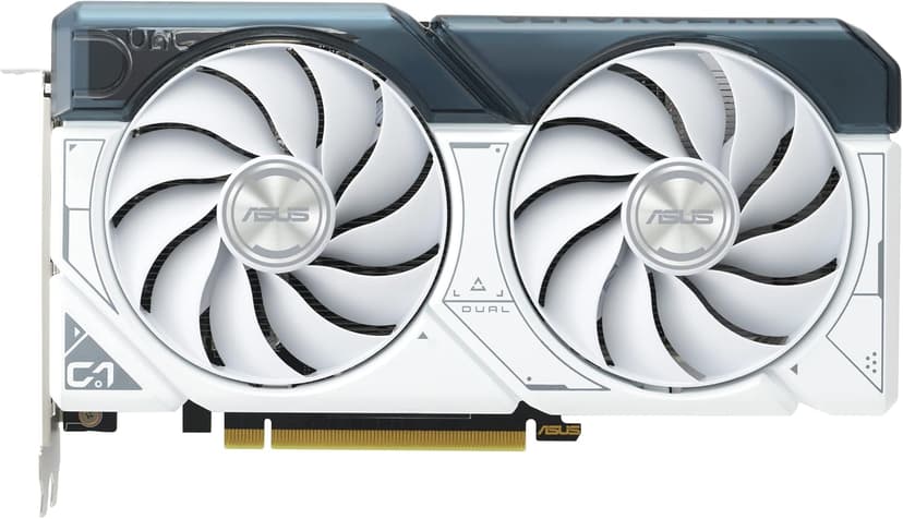 ASUS Dual GeForce RTX™ 4060 OC White Edition 8GB GDDR6 (PCIe 4.0, 8GB GDDR6, DLSS 3, HDMI 2.1a, DisplayPort 1.4a, 2.5-Slot Design, Axial-tech Fan Design, 0dB Technology, and More)