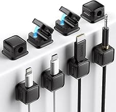 8 Pack Cord Organizer Holder,Costop Strong Adhesive Desk Cable Management Magnetic Easy Open,Organize Phone Charging Cords Wire Holder Organizer Neatly for Home,Office,Car,Desk,Nightstand