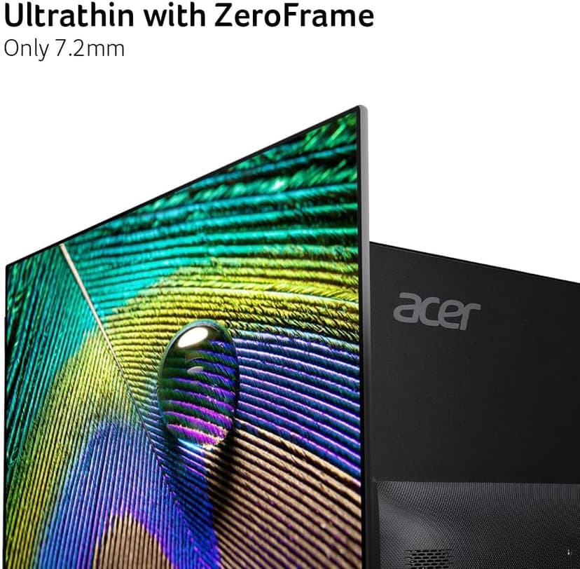 Acer SB272U Ebiip 27" WQHD 2560x1440 IPS Zero-Frame Gaming Office Monitor | AMD FreeSync Technology | Ultrathin Stylish Design | 100Hz | 1ms VRB | Low Blue Light | Display Port & 2 x HDMI 2.0 Ports