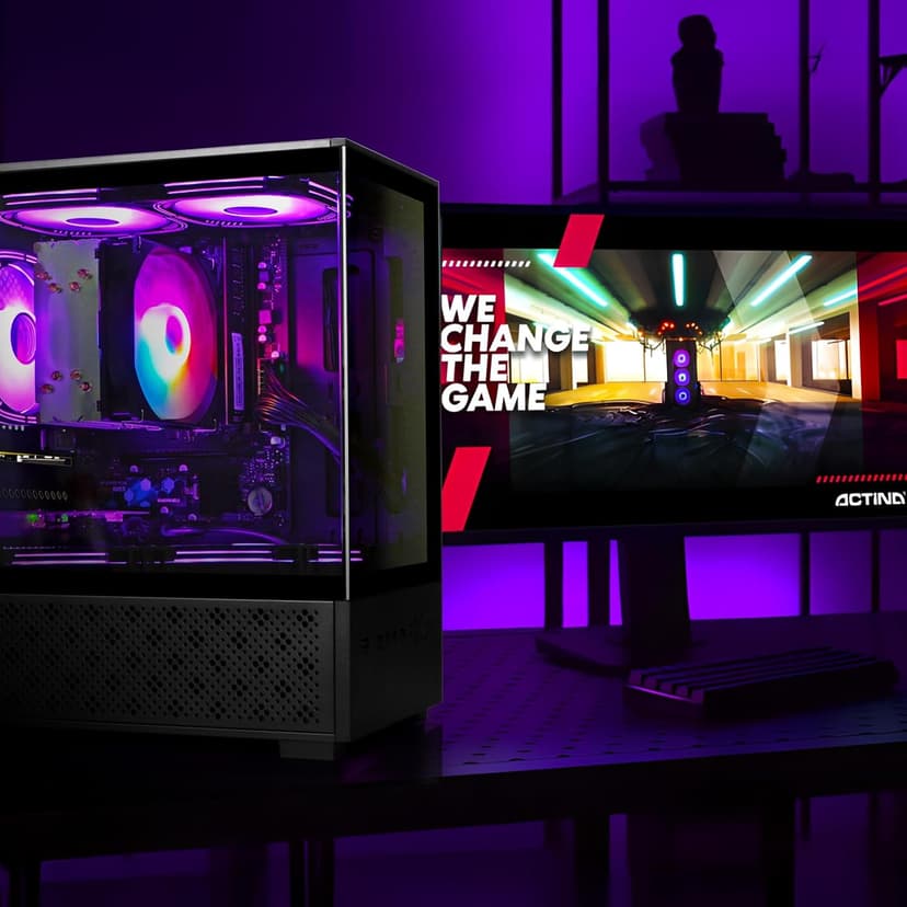 LXZ Desktop PC AMD Ryzen 7-5700G 8 core 3.9GHz, 16G DDR4 RAM, 512GB NVME SSD, Tower Computer with 400W Power Supply for Home and Office (Black)