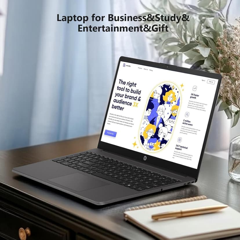 HP 255 G10 Laptop for Home or Work, 32GB RAM, 1TB SSD, 15.6" Full HD, Ryzen 3 7330U (Beat Intel i5-1135G7), HDMI, USB-C, Windows 11 Pro, Business and Fun Ready