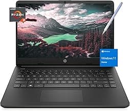 HP 14 Laptop Touchscreen with Stylus Pen - Windows 11 - AMD Ryzen 3 5300U - Wireless-AC - USB C - Long Battery Life - Webcam - College School Students Laptop Small (16GB RAM |1TB SSD)