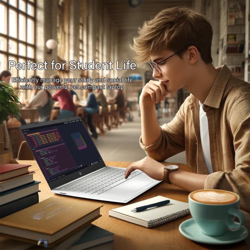 HP 14 Ultrabook • Back to School Limited Edition with Microsoft 365 • Intel 4-Core CPU • 16GB RAM • 1600GB Storage (64GB OnBoard withHP 512GB P500 Portable SSD + 1TB OneDrive) • Snow White • Win 11