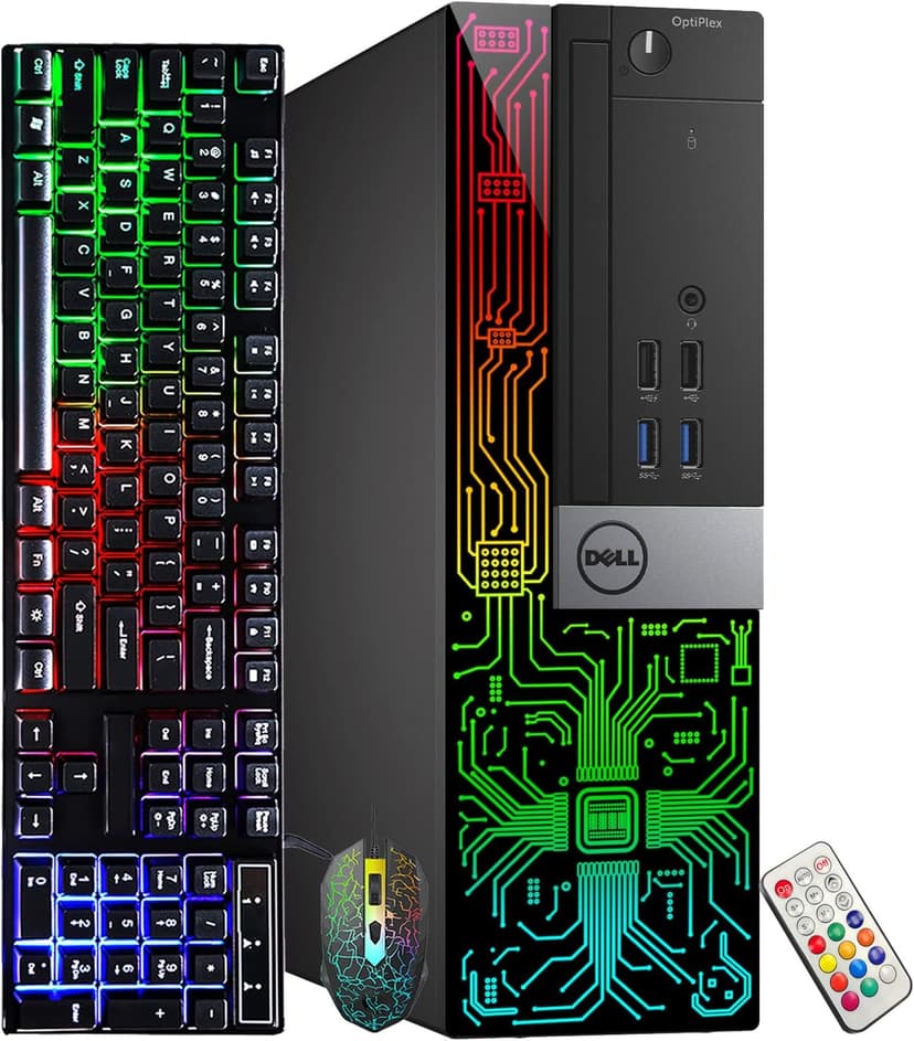 Dell OptiPlex 5050 Desktop Computers with 24 inch Monitor PC Bundle, 16GB DDR4 Ram 512GB M.2 NVMe SSD, WiFi, Bluetooth, i5-6500 3.2GHz, HDMI, Windows 10 Pro (Renewed)