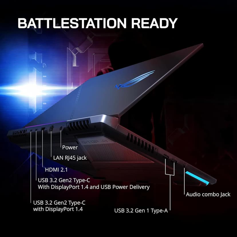 ASUS ROG Strix G17 17.3" QHD 240Hz Gaming Laptop, AMD Ryzen 9-7845HX, 64GB DDR5, 4TB PCIe SSD, NVIDIA GeForce RTX 4060, RGB Backlit Keyboard, Win 11 Pro, Gray, 128GB Hotface Extension Set
