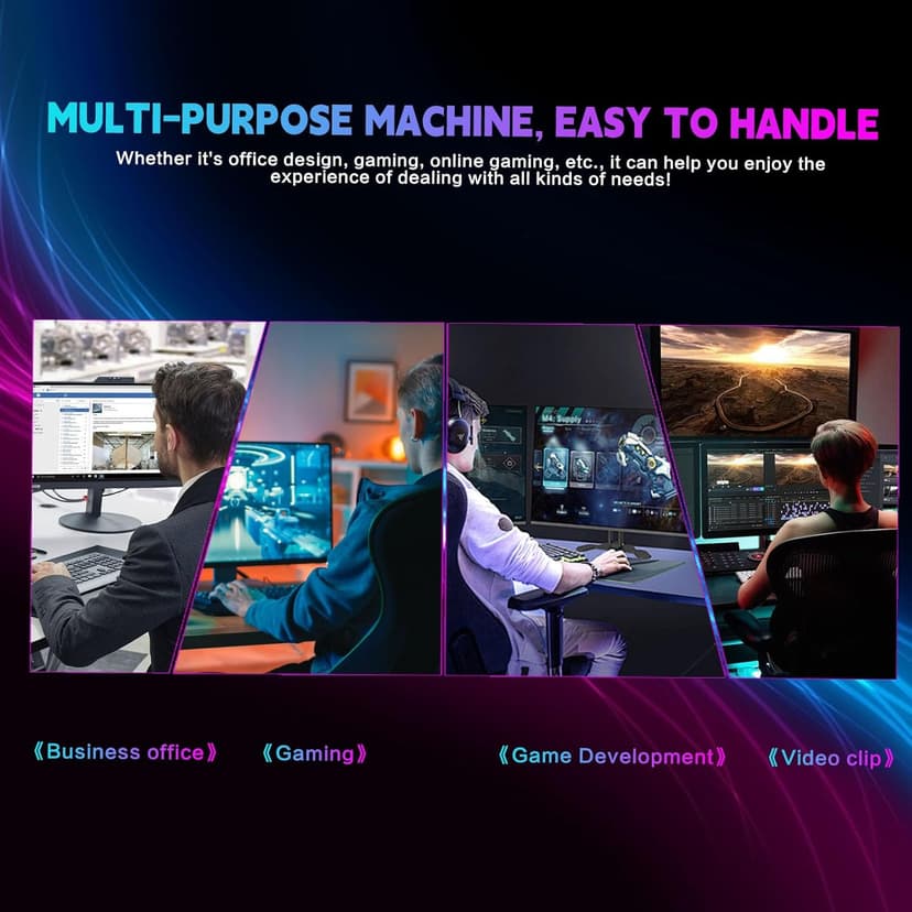 PC Desktop,AMD Ryzen 5 5600GT 3.6GHz,16GB DDR4 RAM 3200MHz,1TB NVME SSD,Supply WiFi/Bluetooth Support for Office, Light Entertainment, Video Editing