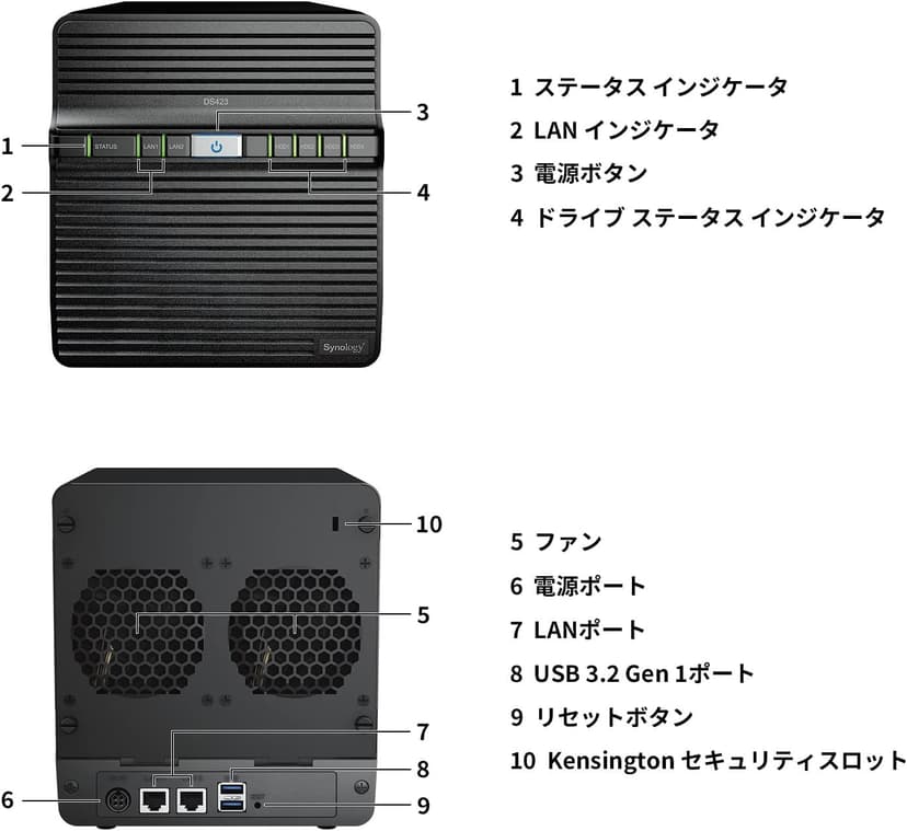 Synology 4-Bay DiskStation DS423 (Diskless) Black