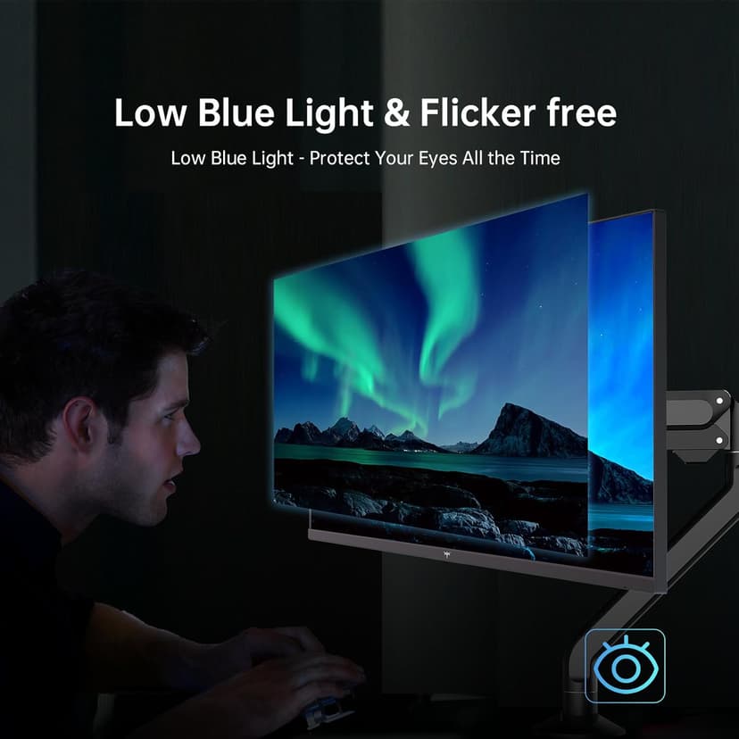 32 Inch 2K Monitor, 1440P IPS Computer Monitor, 100Hz Frameless QHD PC Monitor for Office & Gaming, Eye Care, G-Sync/FreeSync, 109% sRGB, HDR, HDMI/DP, Tilt Adjustable, VESA Mountable, H32T13