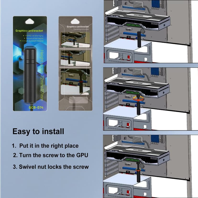 Graphics Card GPU Support Bracket: GPU Sag Bracket Video Card Stand GPU Holder Graphics Card Support