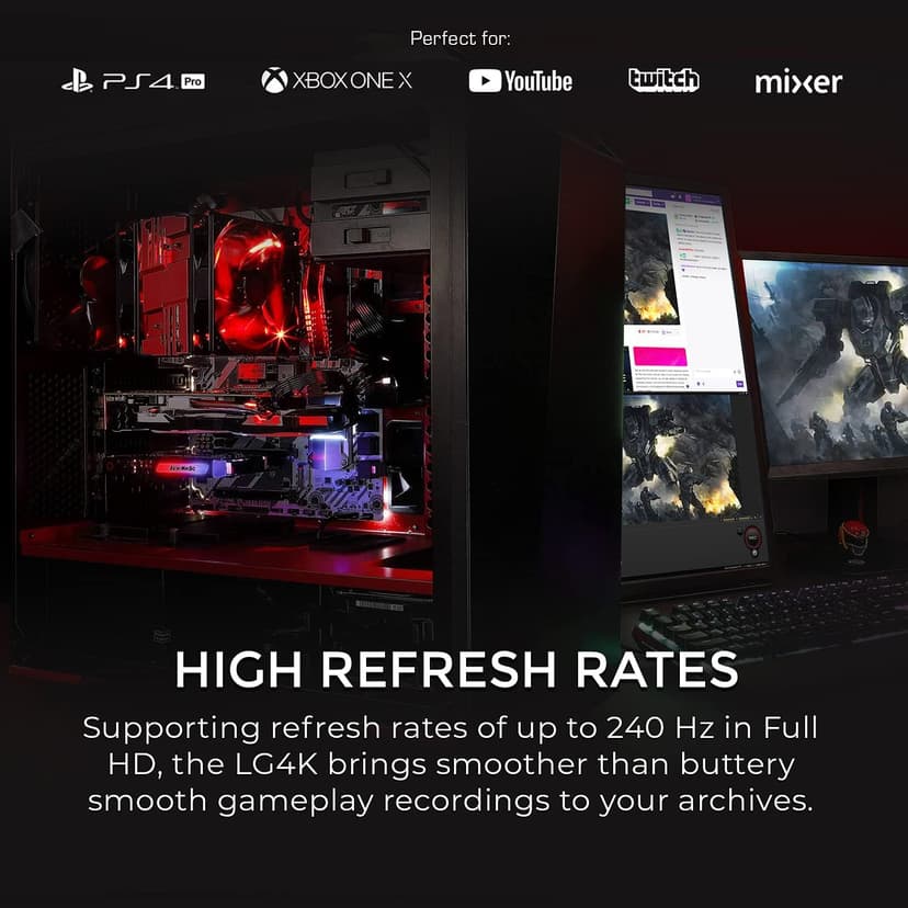 AVerMedia GC573 Live Gamer 4K, Internal Capture Card, Stream and Record 4K60 HDR10 with ultra-low latency on PS5, PS4 Pro, Xbox Series X/S, Xbox One X, in OBS, Twitch, YouTube