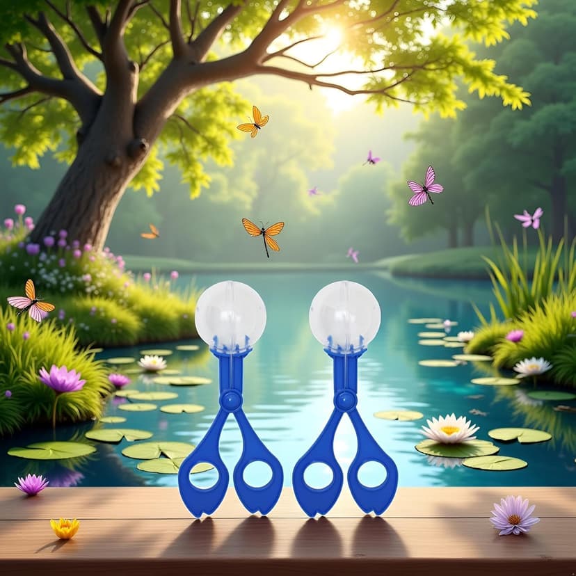 2-Pcs Blue Nature Exploration Tools - Ergonomic Scoopers and Clamps for Field Research and Outdoor Activities, Durable Plastic Design with Non-Slip Grip