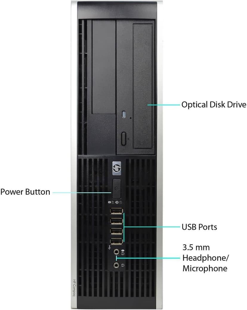 HP Professional Desktop Bundle With WiFi Adapter - Intel Quad Core i5 3.2GHz, 8GB RAM, 1TB HDD, DVD-RW, Windows 10 Pro, USB WiFi (300Mbps), 19 Inch LCD, Keyboard, Mouse (Renewed)