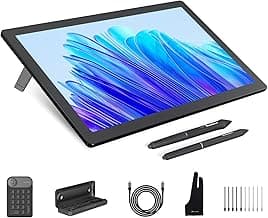 HUION KAMVAS Pro 19 4K UHD Drawing Tablet with Touch Screen, 96% Adobe RGB Drawing Monitor with 1.07 Billion Colors, PenTech 4.0 Stylus PW600, 16384 Pen Pressure, Slim Pen, Keydial Mini, 18.4inch