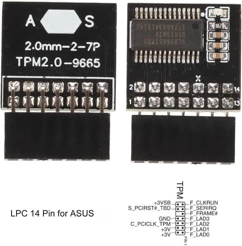 TPM 2.0 Module Chip with 14 Pin Security Module for Motherboards,