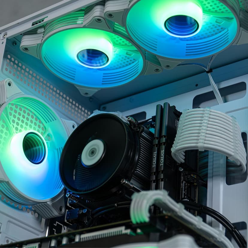 ViprTech Stryker 1.0 Gaming PC - Intel i5-9400F (4.1GHz Turbo), AMD RX 580 8GB, 32GB DDR4 3200, 1TB NVMe SSD, WiFi BT, Win 11 Pro, RGB, Desktop Computer Prebuilt, White