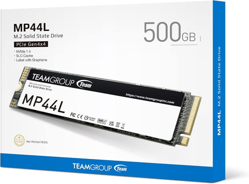 TEAMGROUP MP44L 500GB SLC Cache NVMe 1.4 PCIe Gen 4x4 M.2 2280 Laptop&Desktop SSD (R/W Speed up to 5,000/3,700MB/s) TM8FPK500G0C101