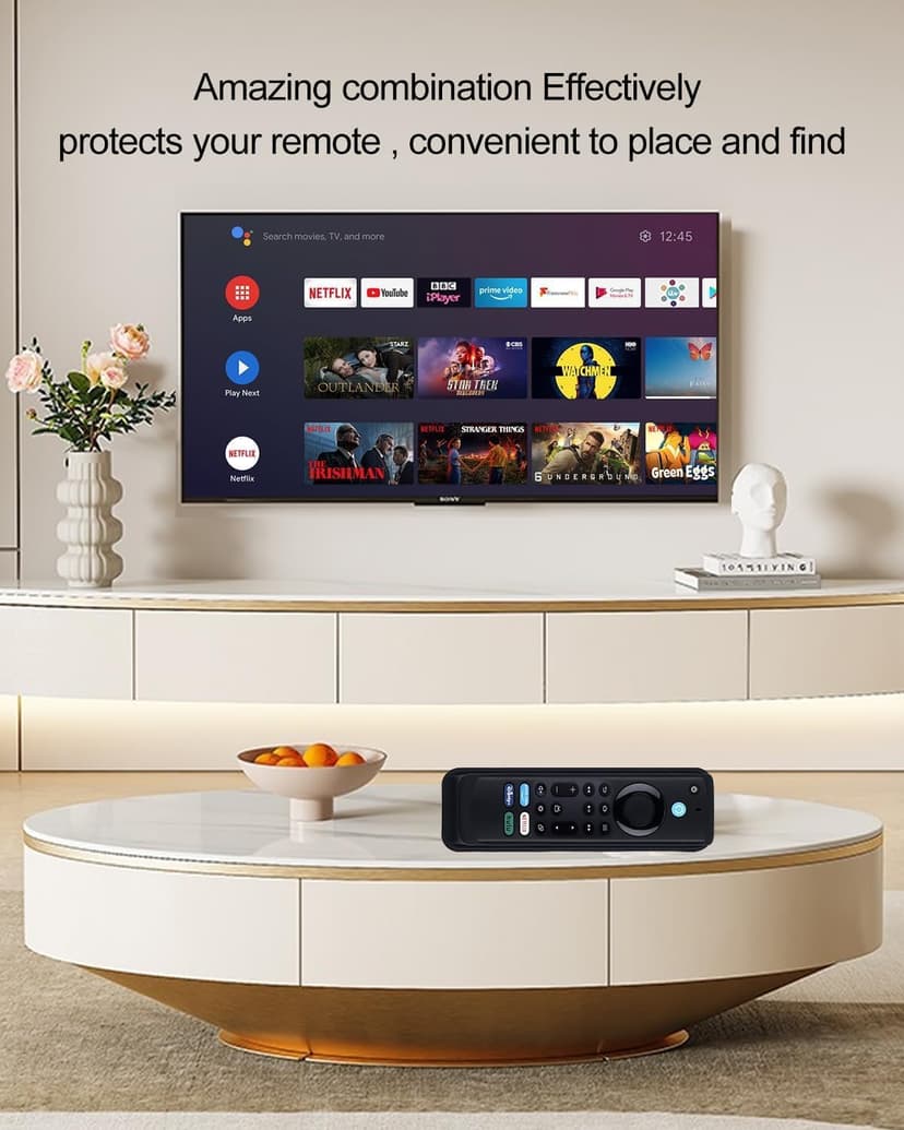 iPazzPort Mini Bluetooth Wireless Keyboard with Voice-Remote-Control Case for TV-Stick 4k Max/TV Cube and Compatible with Insignia/Toshiba/Pioneer Fires Smart TVs.