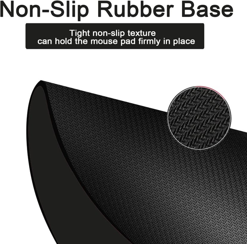Small Mouse pad, Portable, Waterproof Non-Slip Rubber Bottom, Suitable for Wireless Mouse, Laptop Keyboard Tray for Both Men and Women, Office Travel Black 5.5x7.5in