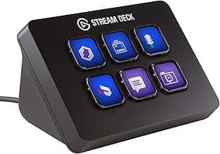 Elgato Stream Deck Mini - Live Content Creation Controller with 6 Customizable LCD Keys, for Windows 10 and macOS 10.11 or Later (Renewed)