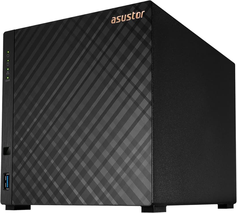 Asustor Drivestor 4 AS1104T - 4 Bay NAS, 1.4GHz Quad Core, Single 2.5GbE Port, 1GB RAM DDR4, Network Attached Storage, Personal Private Cloud (Diskless)
