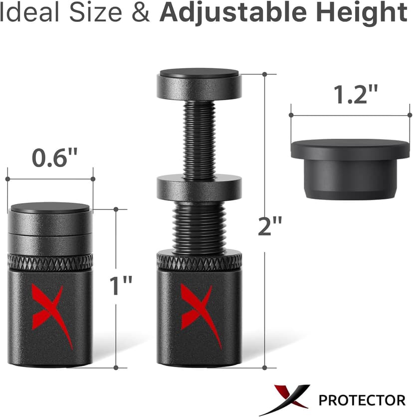 X-Protector GPU Support Bracket - Small GPU Sag Bracket 1" - 2" - Premium GPU Stand with Rubber Pad - Ideal Graphics Card Support for The Most Set Ups!