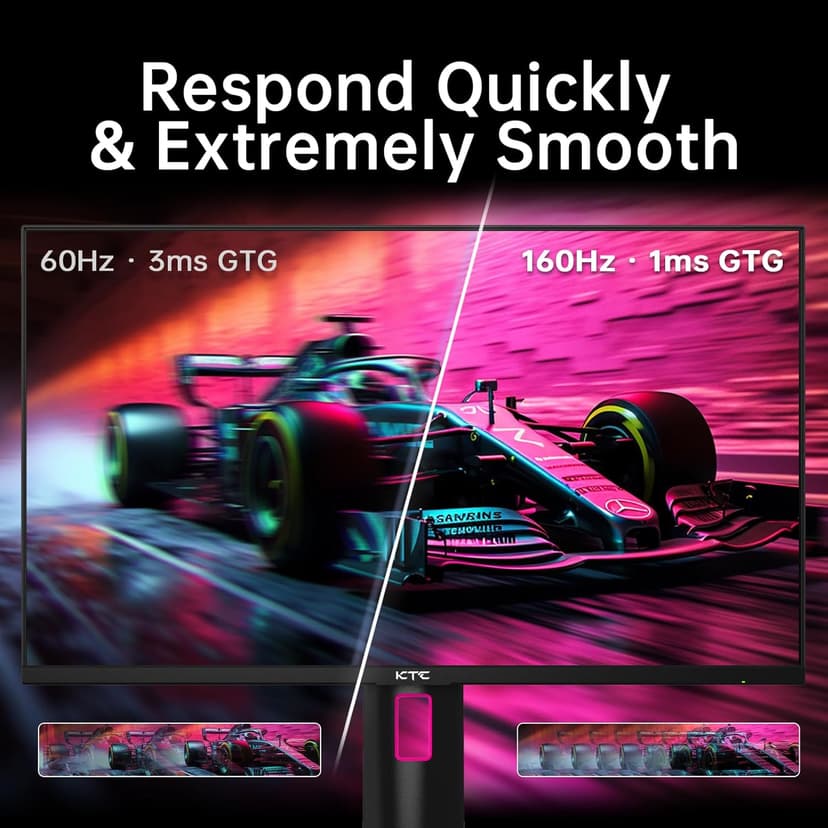 27" 4K UHD 144Hz Gaming Monitor - Fast IPS Panel 160Hz 1ms GTG, HDR400 132% sRGB, HDMI2.1/DP1.4, VESA Mount, Height/Tilt/Pivot/Swivel Stand, Vertical Monitor Ideal for Gamers, Designers