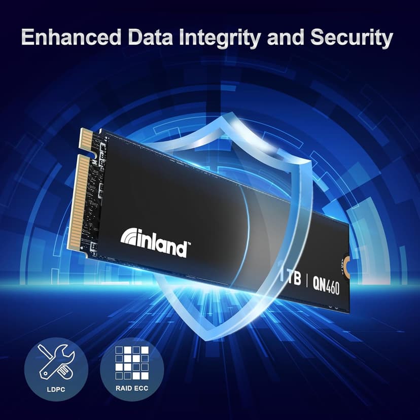 INLAND QN460 SSD 1TB Gen4 NVMe M.2 Internal Gaming Solid State Drive, Up to 6,000MB/s, Storage and Memory for Laptop & PC Desktop
