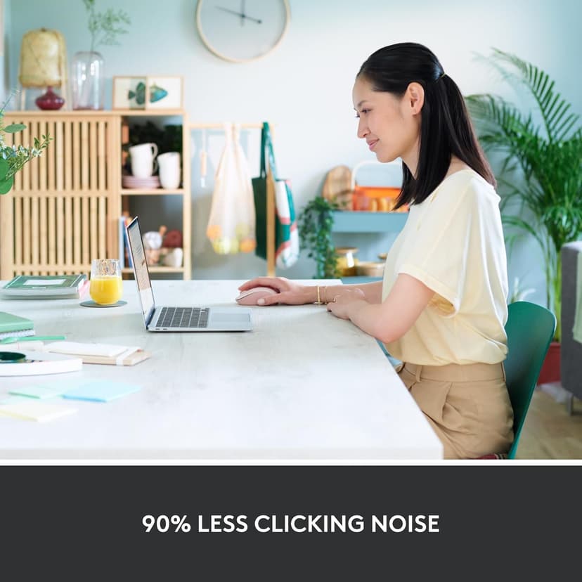 Logitech Signature M550 Wireless Mouse - for Small to Medium Sized Hands, 2-Year Battery, Silent Clicks, Customizable Side Buttons, Bluetooth, Multi-Device Compatibility - Rose