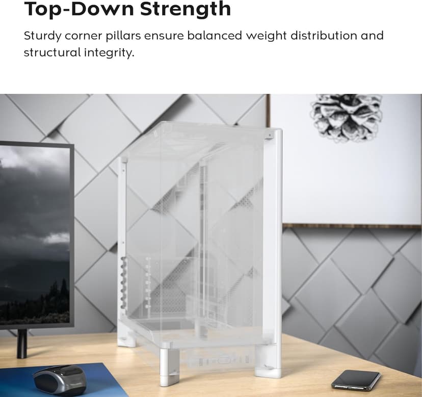 MONTECH HS02 PRO, ATX Mid-Tower PC Case, Gaming PC, High-Airflow, Reversible Layout, Sturdy Curved Tempered Glass Front Panel, 5x ARGB PWM Fan Pre-Installed, Sink-in Design, Toolless Panels, Black, US