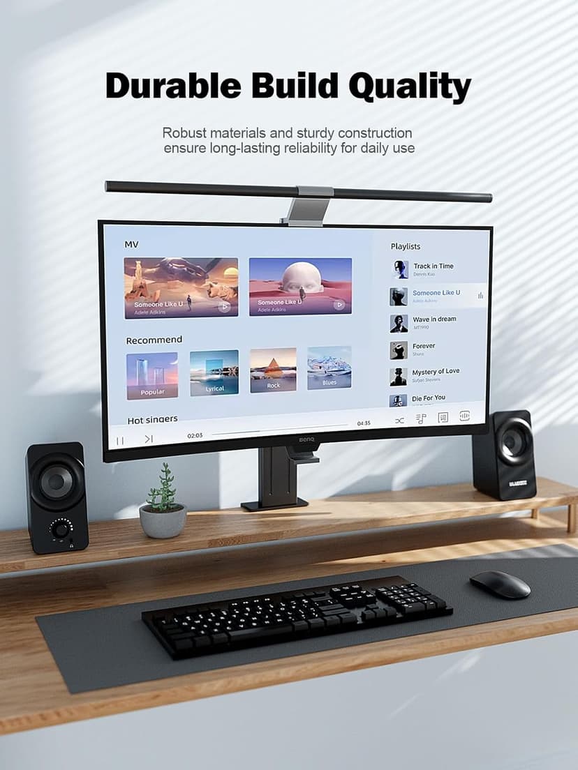 Bluedee Computer Speakers for Desktop PC, Plug & Play USB Speaker with 2 Speaker Units, Dynamic RGB Light PC Speakers, USB/Type-C Powered Wired Speakers for Desktop, Laptop, Projector