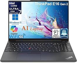 Lenovo ThinkPad E16 G2 Business Laptop Computer, Intel 16-Core Ultra 7 155H (Beat i7-13705H), 64GB DDR5 RAM, 2TB PCIe SSD, 16" FHD+, WiFi 6E, Backlit Keyboard, Fingerprint Reader, W11 Pro, Vent-Hear