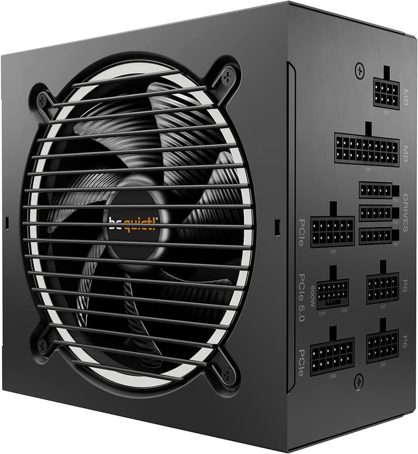 be quiet! Pure Power 12 M 850W 80 Plus Gold Modular Power Supply | | ATX 3.1 Compliant | PCIe 5.0 GPUs and GPUs with 6+2 pin connectors | 12VHPWR Cable Included | Silent 120mm be quiet! Fan | BN505