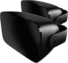 Bowers & Wilkins AM-1 Architectural Monitor Weather-Resistant Loudspeaker for Patio, Garden, or Poolside, 1" Aluminum-Dome Tweeter, 5" Glassfibre Cone Midrange & Auxiliary Bass Radiator (Pair, Black)