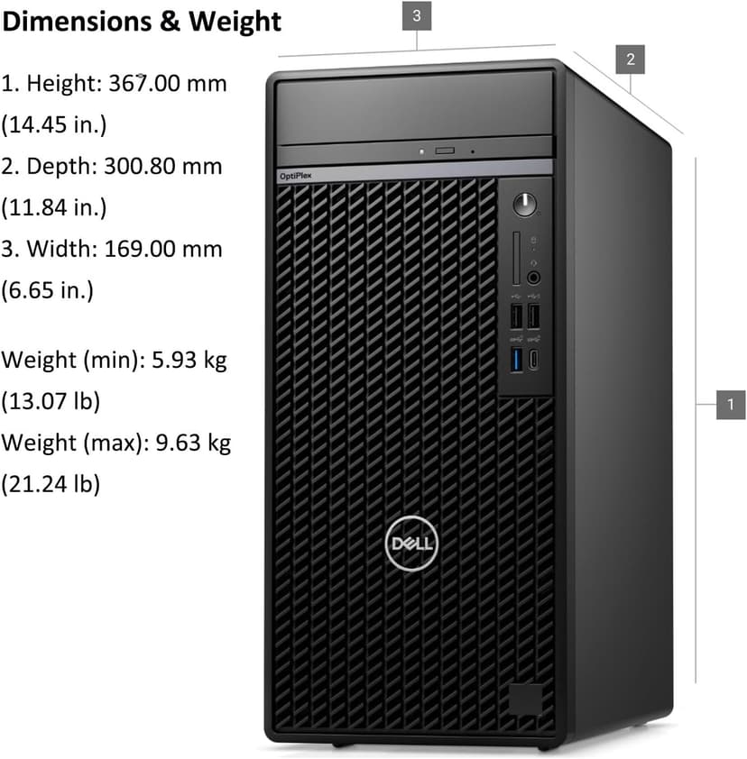 Dell OptiPlex 7020 Plus Tower 7000 Business Desktop Computer, 14th Gen Intel 20-Core i7-14700 up to 5.4GHz, 64GB DDR5 RAM, 2TB PCIe SSD, DVDRW, WiFi Adapter, Ethernet, Keyboard Mouse, Windows 11 Pro