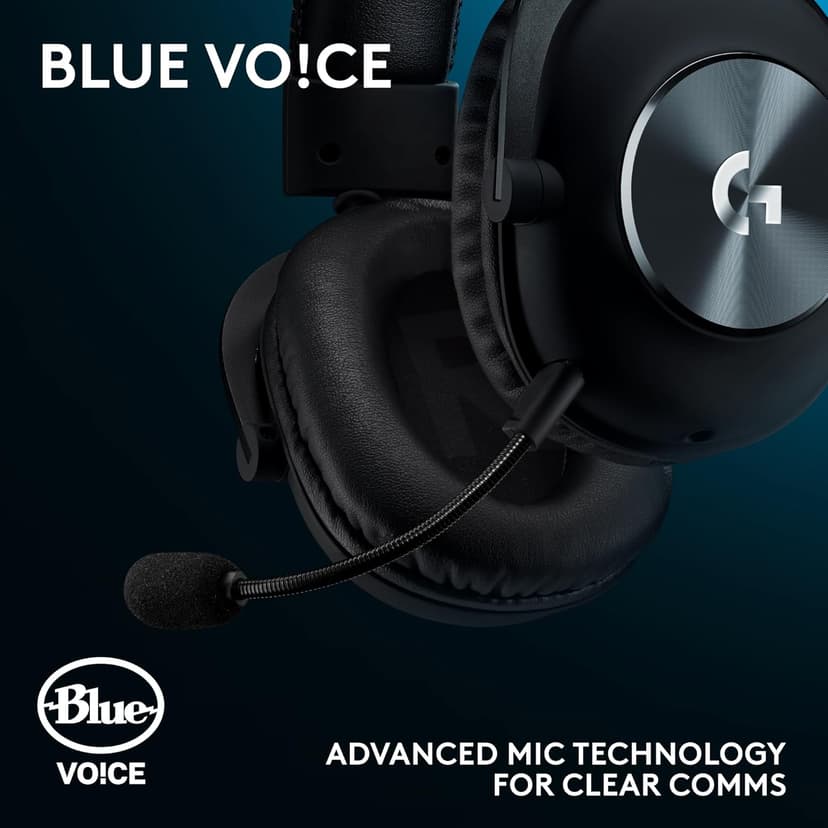 Logitech G Pro X SE Wired Gaming Headset: Blue VO!CE Detachable Boom Mic, DTS 7.1, 50 mm Drivers, USB/3.5mm Aux, USB DAC Included, for PC, Xbox, PS5, PS4 - Black