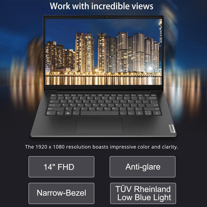 Lenovo V14 Gen 4 Business Laptop (14" FHD Anti-Glare, Intel 10-Core i7-13620H, 40GB RAM, 1TB SSD), Webcam with Privacy Shutter, Ethernet, Wi-Fi 6, HDMI, Bluetooth, Win 11 Pro w/ Copilot, Black